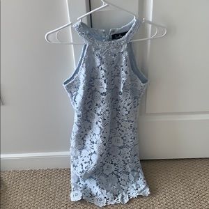 Lace Light Blue Dress